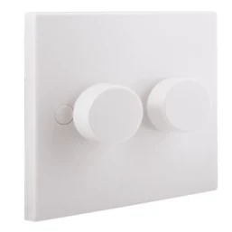 BRITISH GENERAL 900 SERIES 2-GANG 2-WAY LED DIMMER SWITCH WHITE