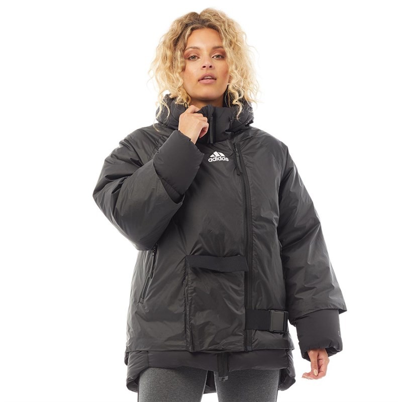 adidas Womens Cold.Rdy Hooded Down Jacket Black