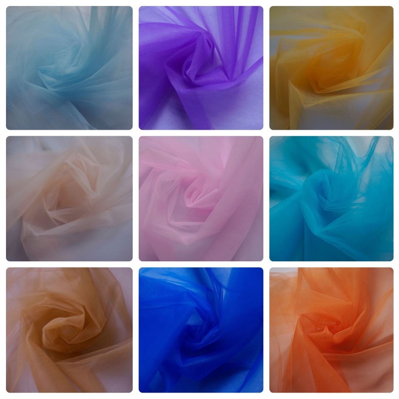 Soft Tulle Net Mesh Fabric – Double width – 300cm wide – Bridal Prom (Per Metre)