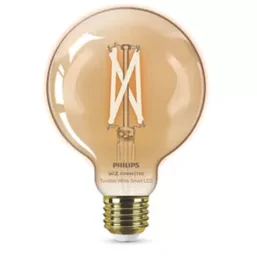 PHILIPS FILAMENT GLOBE AMBER E27 ES G95 LED SMART LIGHT BULB 7W 640LM