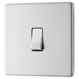 LAP 20A 16AX 1-GANG 2-WAY LIGHT SWITCH BRUSHED STAINLESS STEEL