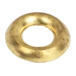 8GA SURFACE SCREW CUPS BRASS 100 PACK