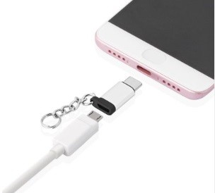 USB Type-C Male to Micro USB Female Adapter Convert Connector – GRAY