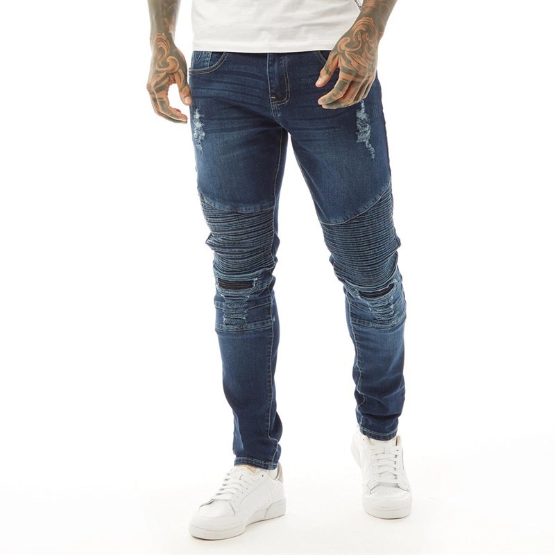 883 Police Mens Acquiesce 665 Slim Fit Jeans 665-Midwash