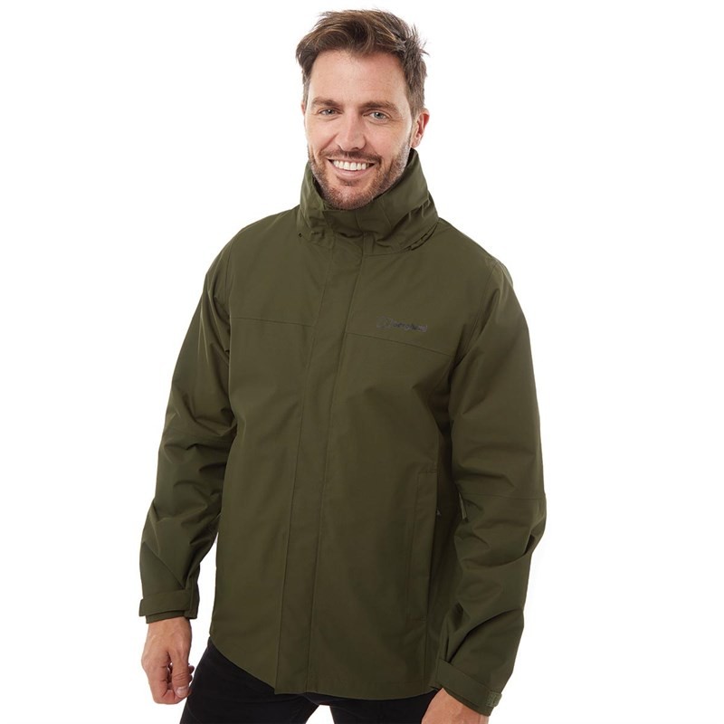 Berghaus Mens RG Alpha 2.0 Hydroshell Waterproof Shell Jacket Ivy Green